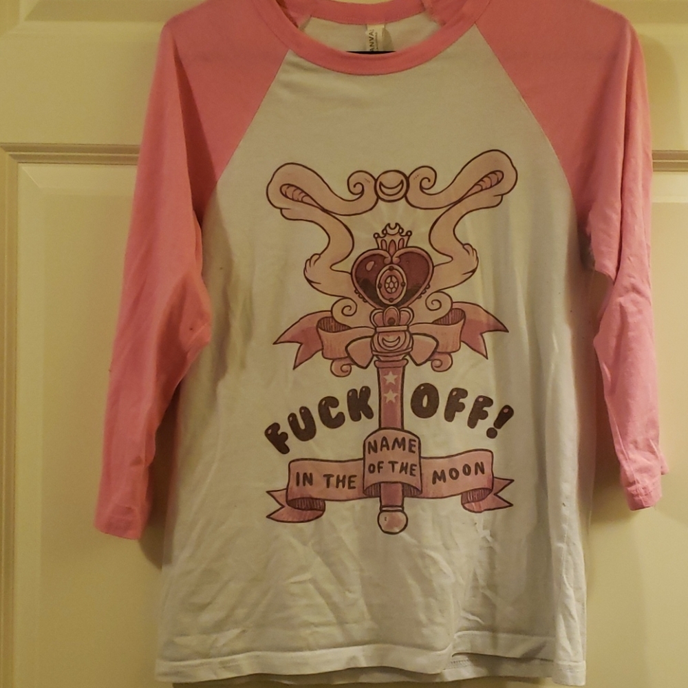 Sailor moon themed baseball tee